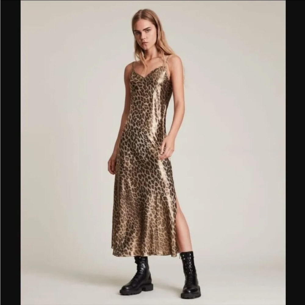 ALL AINTS Karla Leopard Dress